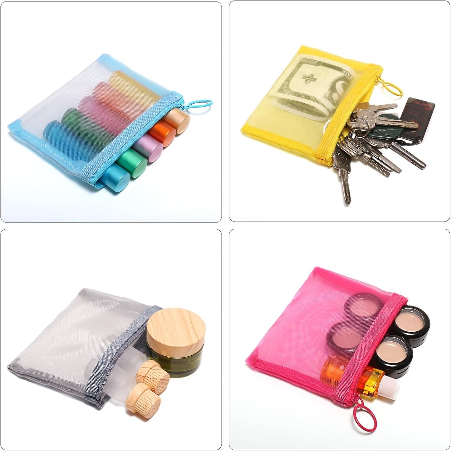 Ultra-Lightweight Transparent Mesh Zipper Pouch