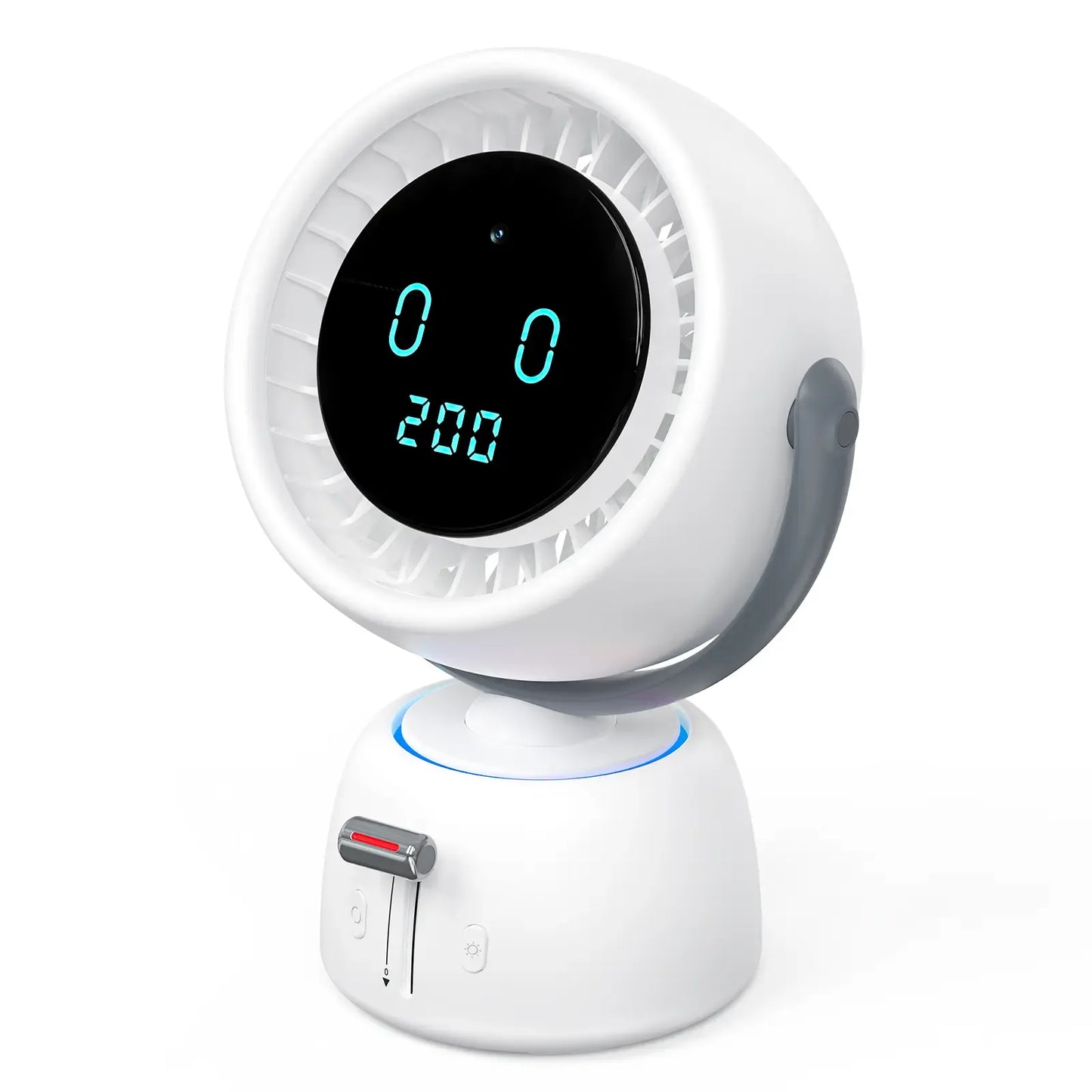❄️ AI Face-Tracking Desk Fan – 200-Speed Quiet Cooling with Digital Display & Type-C Charging