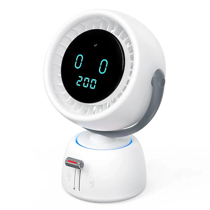 ❄️ AI Face-Tracking Desk Fan – 200-Speed Quiet Cooling with Digital Display & Type-C Charging