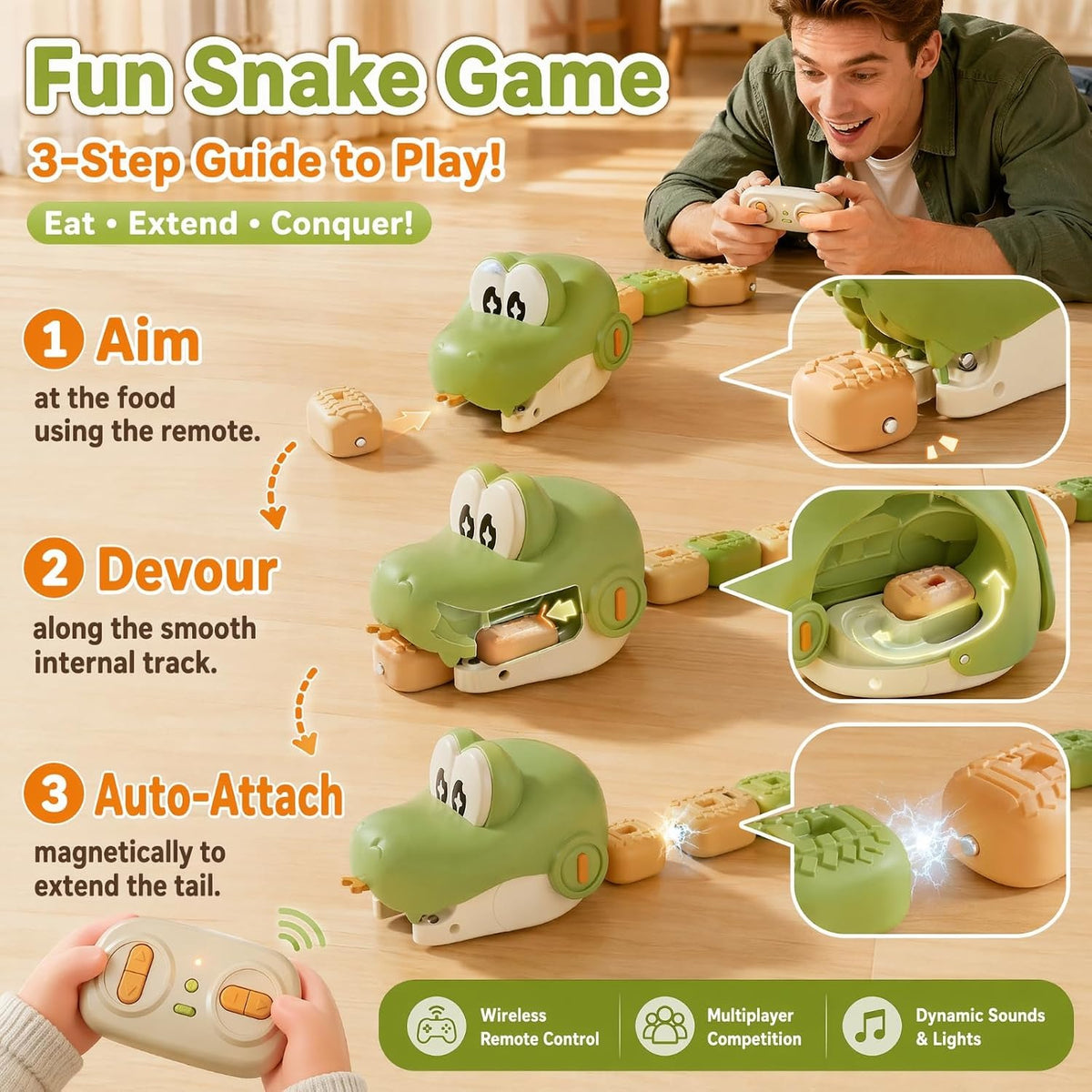 Remote Control Snake Battle Game – Eat, Grow, Win Together