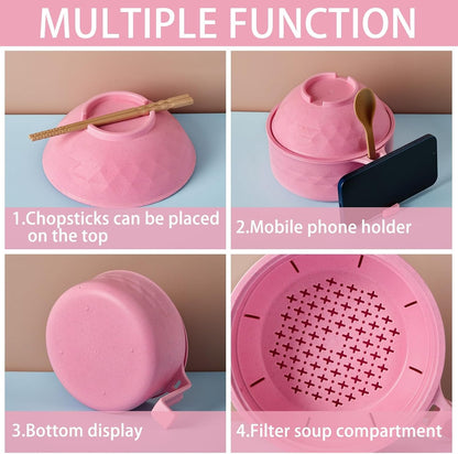 Microwave Ramen Cooker Bowl (6-Piece Set)— Easy Meals Without Cooking