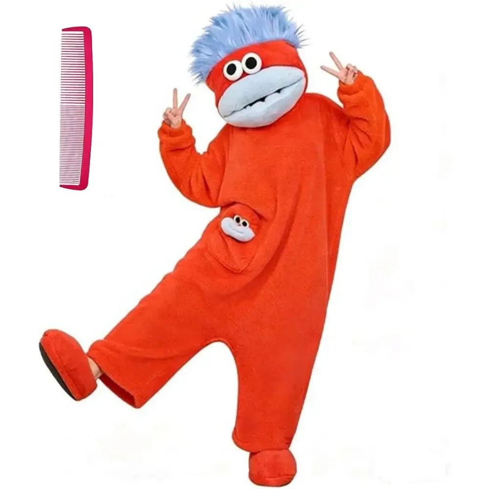 Funny Monster Fleece Onesie – Ultra-Soft Oversized Pajamas for Cozy Lounging & Parties