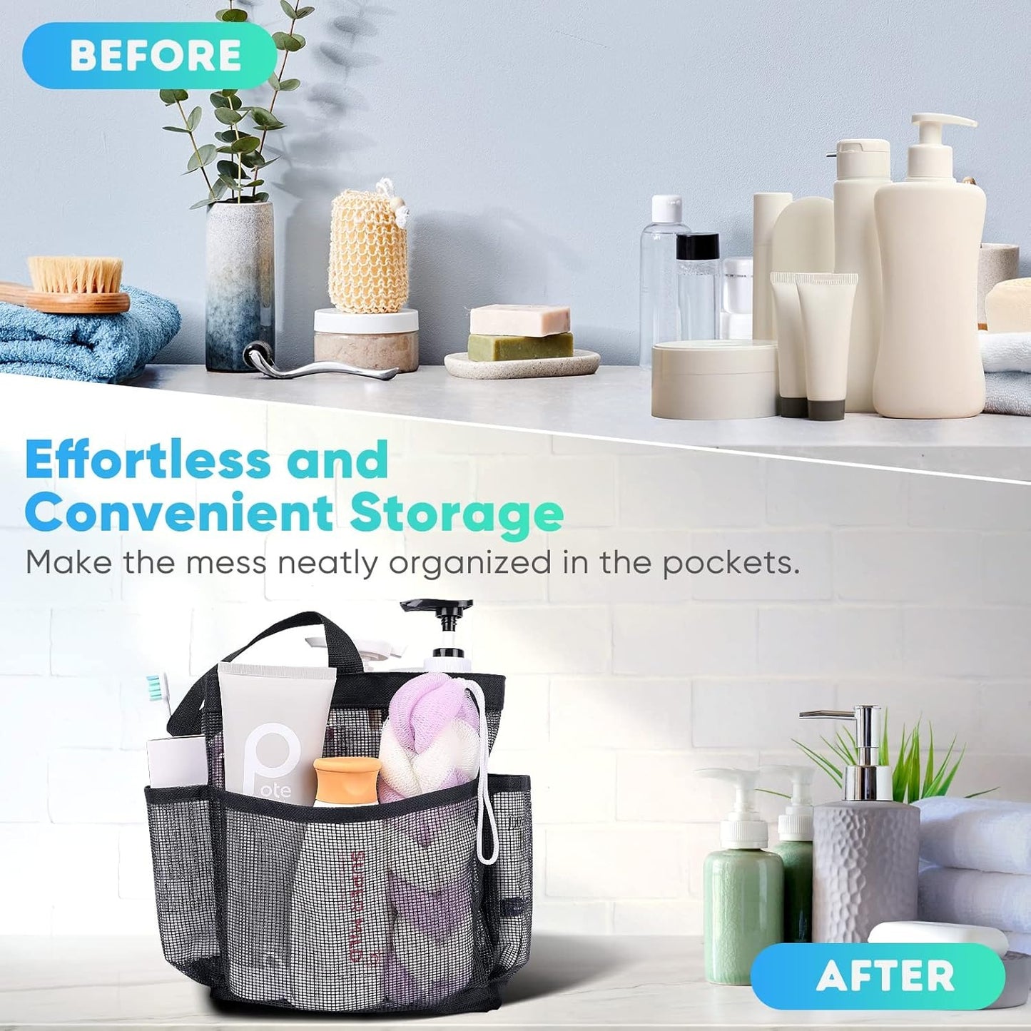 Breathable Quick-Dry Mesh Caddy &amp; Beach Tote Bag