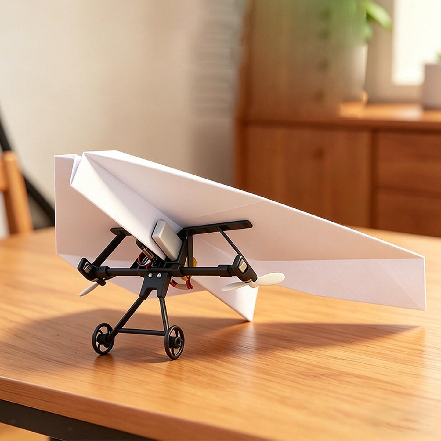 Rc Paper Airplane Motor Kit DIY Model Airplanes Launcher Construction Set