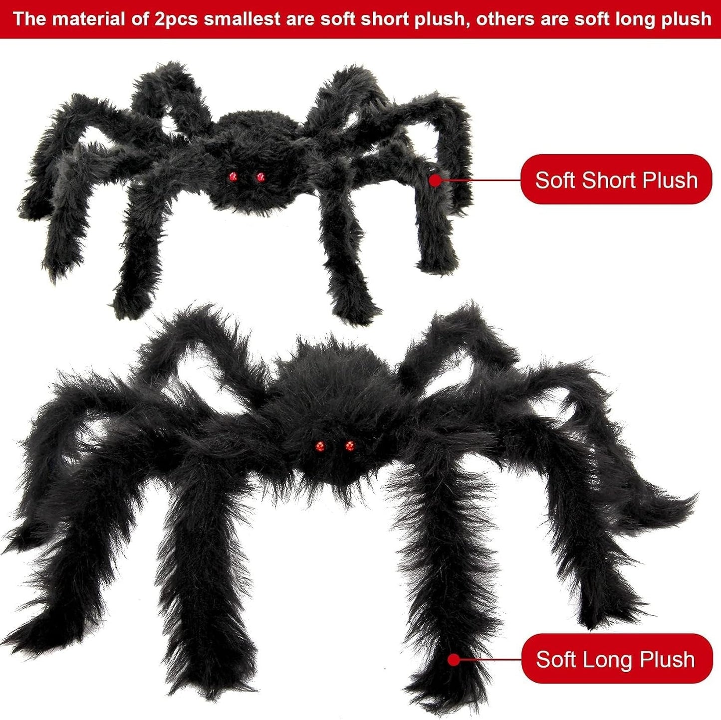 Ultra-Stretch Cobweb Decor Kit with 6 Vivid Spiders