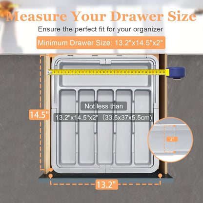 3-Way Expandable Cutlery &amp; Knife Organizer
