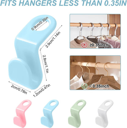 Space-Saving Hanger Connector Hooks — Organize More Clothes in Less Closet Space