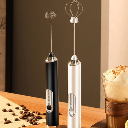 3-Speed Rechargeable Milk Frother - Handheld Cordless Coffee Foam Maker & Whisk