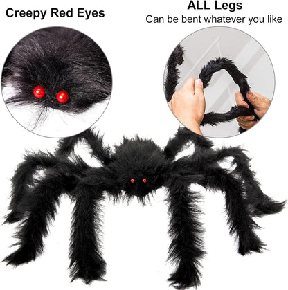 Ultra-Stretch Cobweb Decor Kit with 6 Vivid Spiders