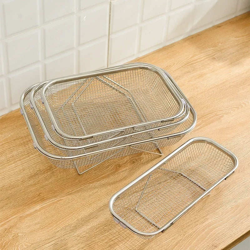 Expandable Stainless Steel Over-the-Sink Colander