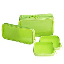 4-Piece Mesh Makeup Bag Set — See, Pack & Organize Everything Faster