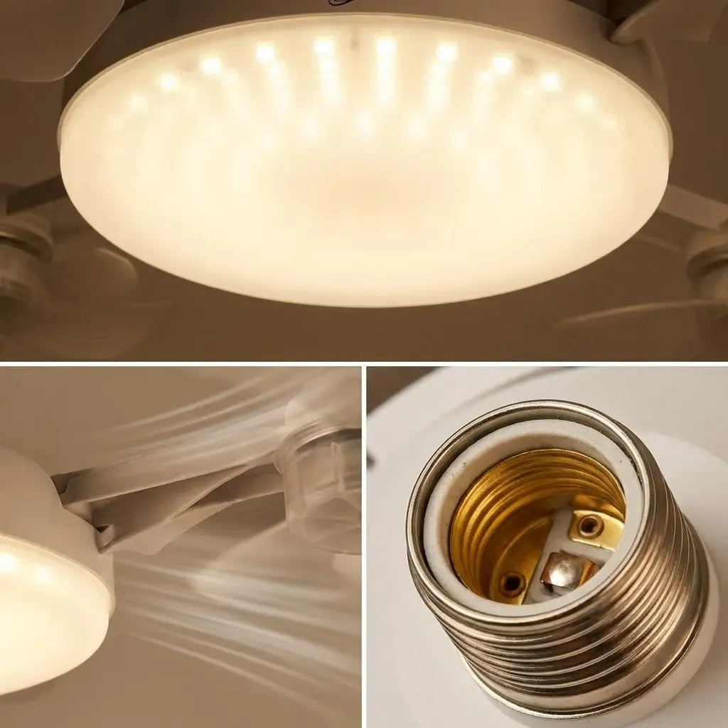 E27 Screw-In Fan Light with Remote – 2-in-1 LED Ceiling Fan Bulb