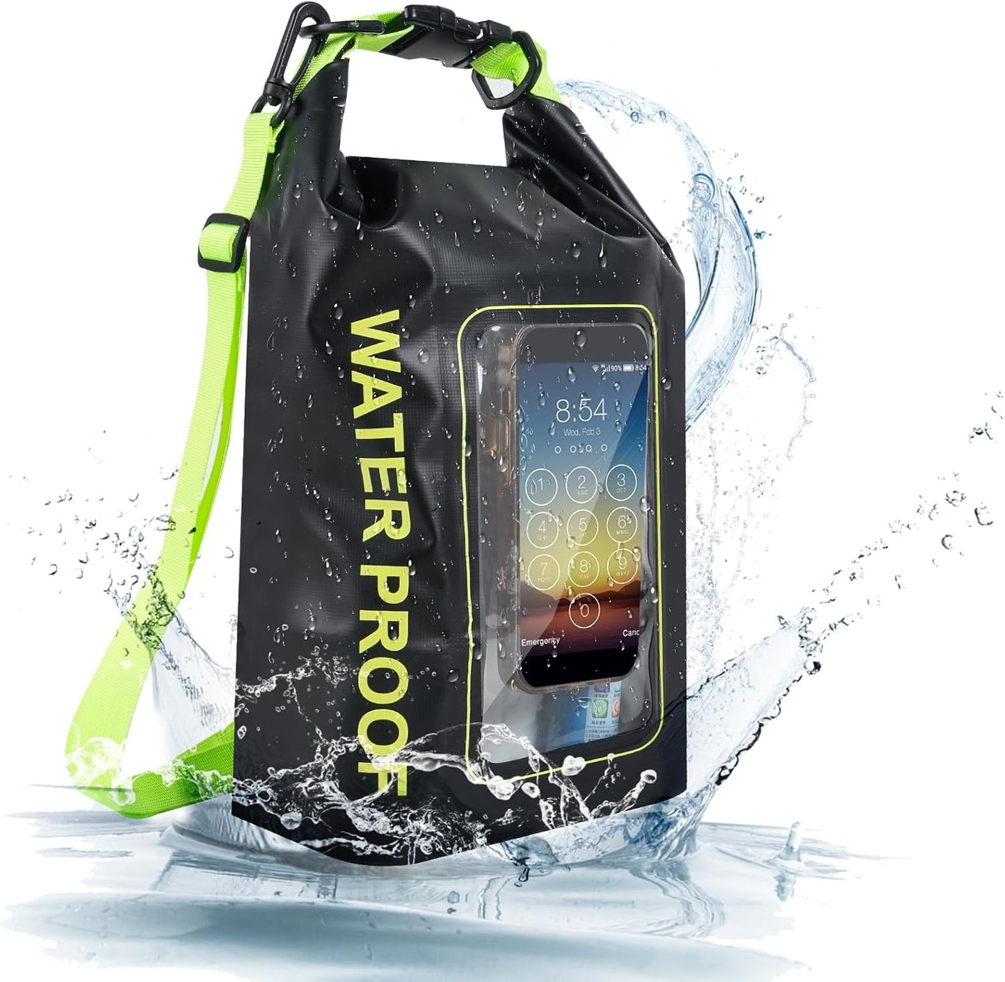 IP68 Waterproof Dry Bag with Touchscreen Phone Pocket – 68OZ/169OZ Crossbody for Kayaking, Fishing & Hiking**