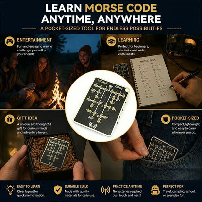 Interactive Morse Code Trainer Card — Learn Faster with LED & Sound Feedback