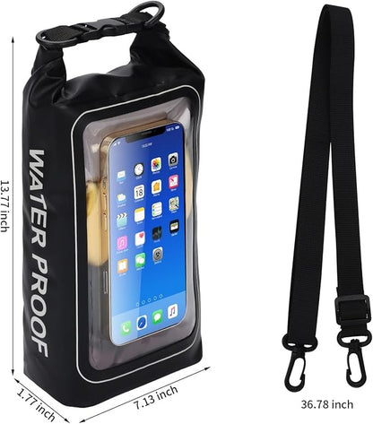 IP68 Waterproof Dry Bag with Touchscreen Phone Pocket – 68OZ/169OZ Crossbody for Kayaking, Fishing & Hiking**