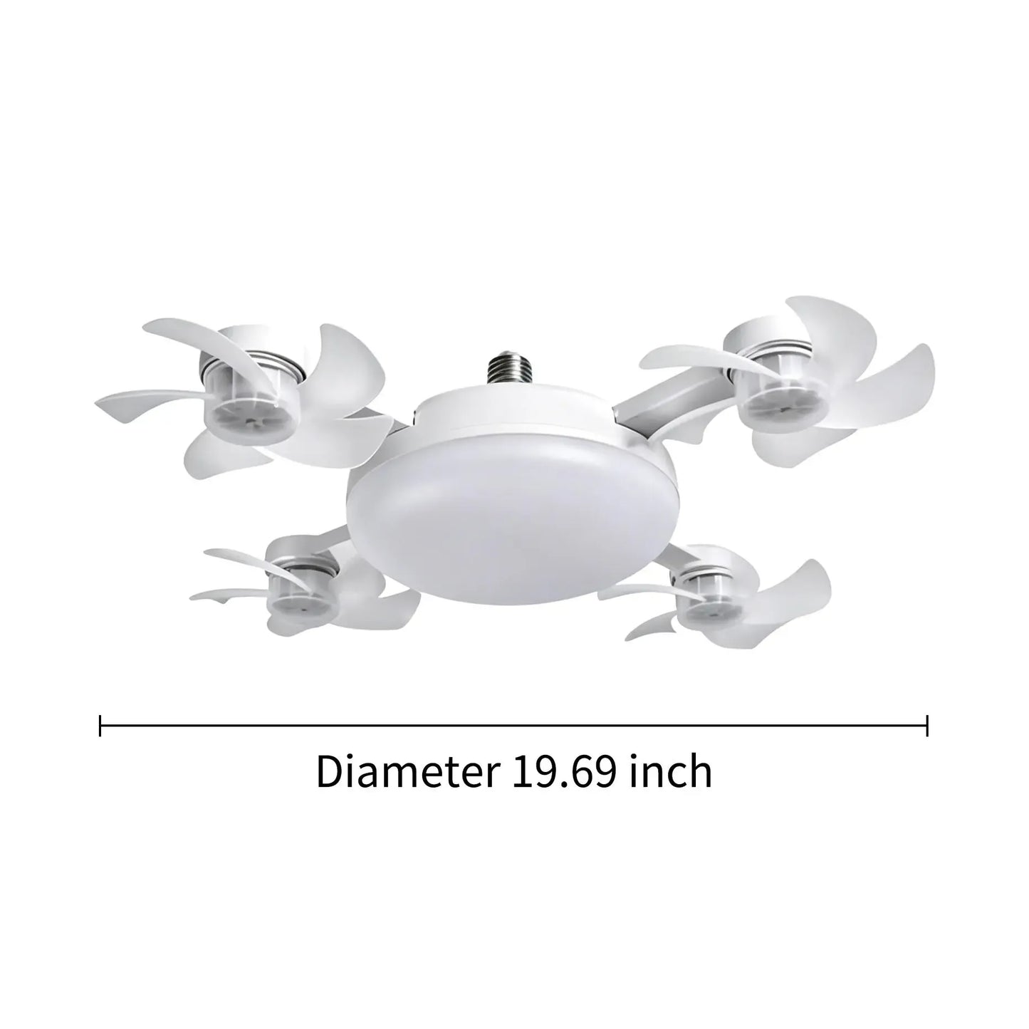 E27 Screw-In Fan Light with Remote – 2-in-1 LED Ceiling Fan Bulb