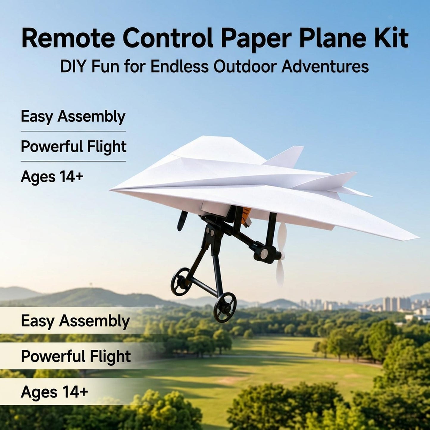 Rc Paper Airplane Motor Kit DIY Model Airplanes Launcher Construction Set