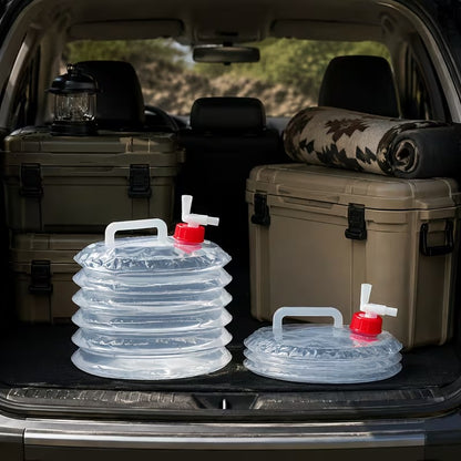 Collapsible Water Container with Spigot — Easy Water Access for Camping, Picnics & Road Trips