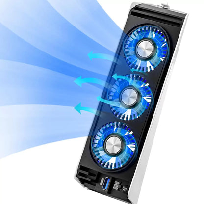 Quiet Cooling Fan for PS5 Slim & Pro - Automatic Temperature Control USB Cooler