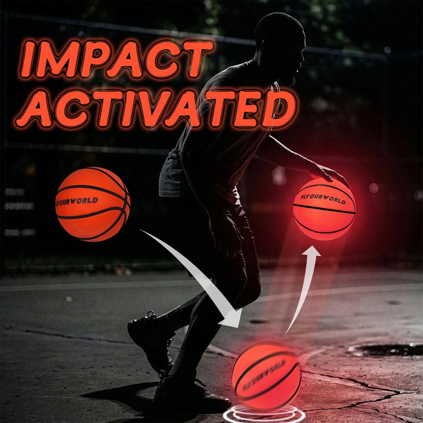 Rechargeable LED Glow Basketball – Official Size 7 Light-Up Basketball with 4 Modes, Pump & Gift Box