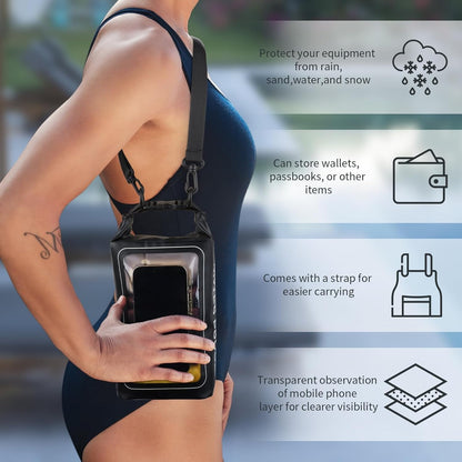 IP68 Waterproof Dry Bag with Touchscreen Phone Pocket – 68OZ/169OZ Crossbody for Kayaking, Fishing & Hiking**