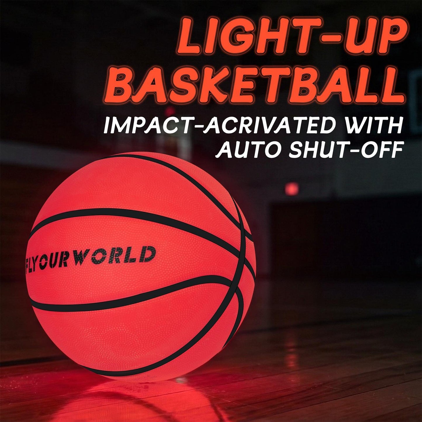 Rechargeable LED Glow Basketball – Official Size 7 Light-Up Basketball with 4 Modes, Pump & Gift Box