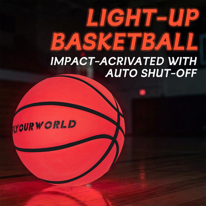 Rechargeable LED Glow Basketball – Official Size 7 Light-Up Basketball with 4 Modes, Pump & Gift Box