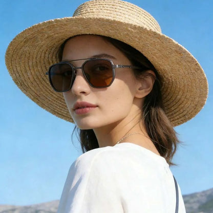 Polarized UV400 Sunglasses – Lightweight Geometric Square Frame