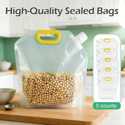 Reusable Airtight Food Storage Bags – Space-Saving Pantry Organizer