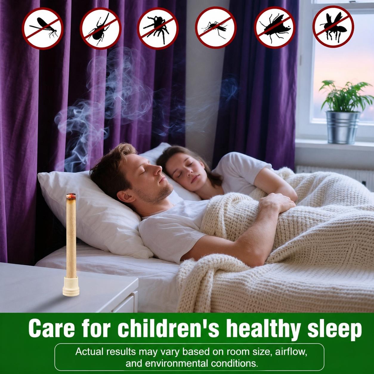 Natural Mugwort Mosquito Repellent Sticks for Patio, BBQ & Outdoor Gatherings
