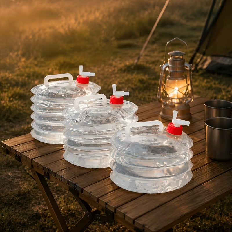 Collapsible Water Container with Spigot — Easy Water Access for Camping, Picnics & Road Trips