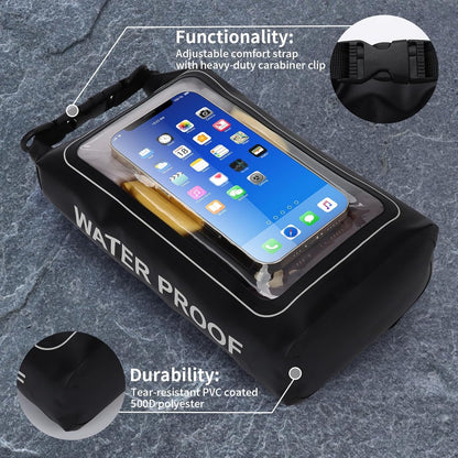 IP68 Waterproof Dry Bag with Touchscreen Phone Pocket – 68OZ/169OZ Crossbody for Kayaking, Fishing & Hiking**