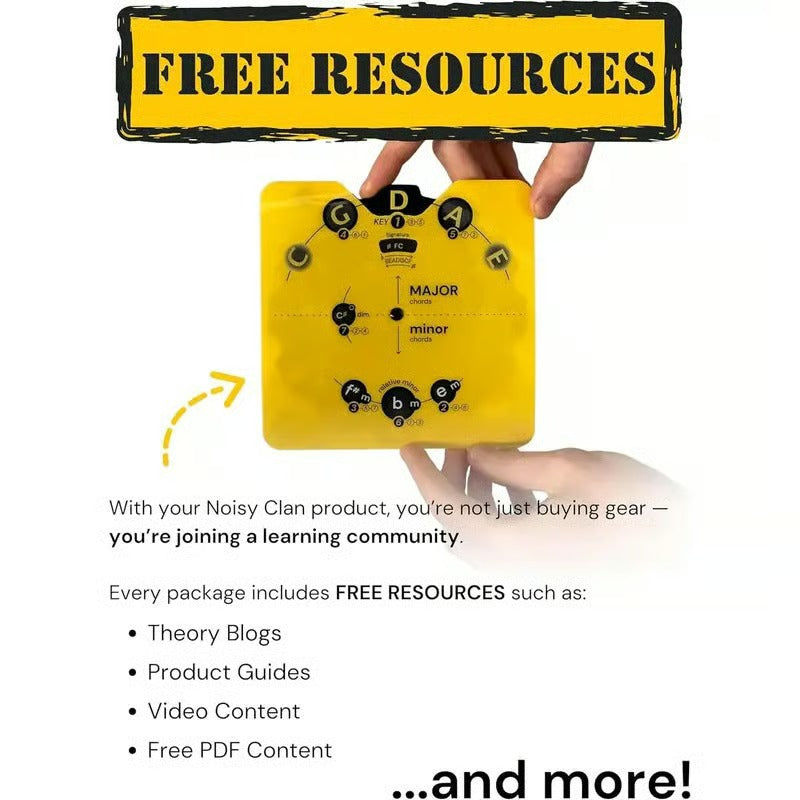 Circle of Fifths Wheel Decoder – Music Theory Tool for Beginners with Built-in Stand for Guitar, Piano & Ukulele