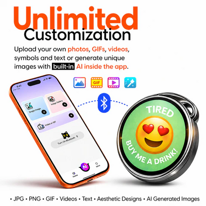 AI social battery badge