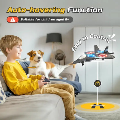 198 SkyRaptor™ LED RC Fighter Jet – High-Performance 3D Flip Stunt Plane