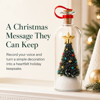 Mr. Christmas 8" Recordable Christmas Tree Message in a Bottle with LED Light 🔔