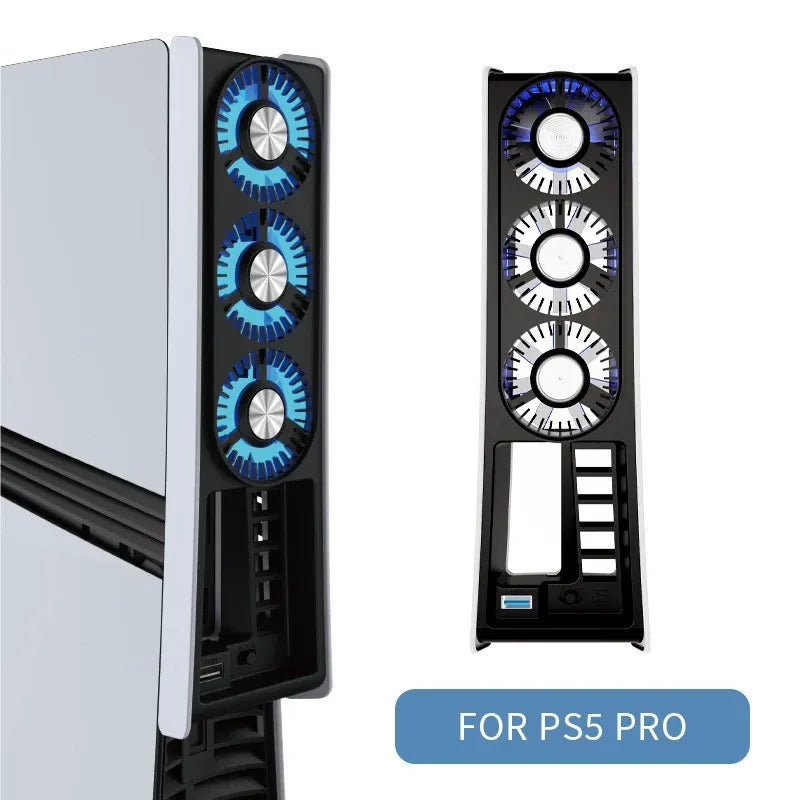 Quiet Cooling Fan for PS5 Slim & Pro - Automatic Temperature Control USB Cooler