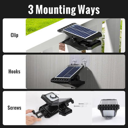 Solar Clip-On Motion Sensor Light – 45 LED Waterproof Outdoor Security Lamp with 4 Lighting Modes