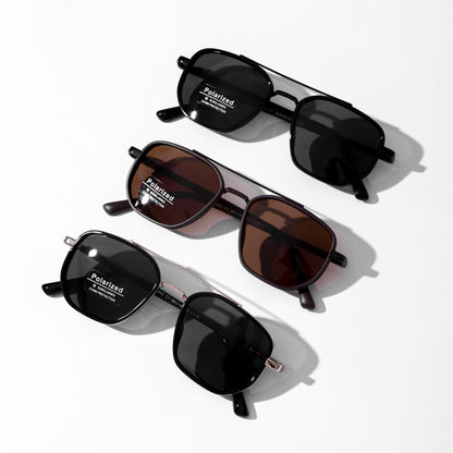 Polarized UV400 Sunglasses – Lightweight Geometric Square Frame
