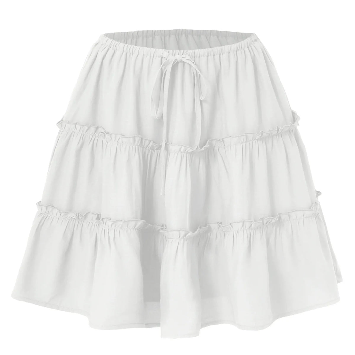 Flattering High-Waist Tie Wrap Mini Skort with Built-In Safety Liner