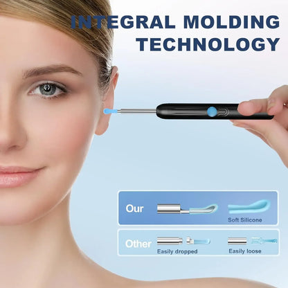 1080P HD Smart Ear Cleaner Camera - Safe ABS Visual Earwax Removal Kit with 8 Professional Tips & Certified Safety
