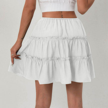 Flattering High-Waist Tie Wrap Mini Skort with Built-In Safety Liner
