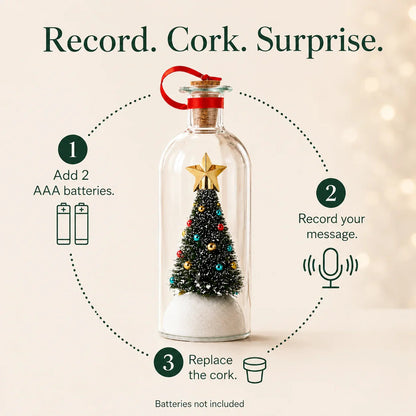 Mr. Christmas 8" Recordable Christmas Tree Message in a Bottle with LED Light 🔔