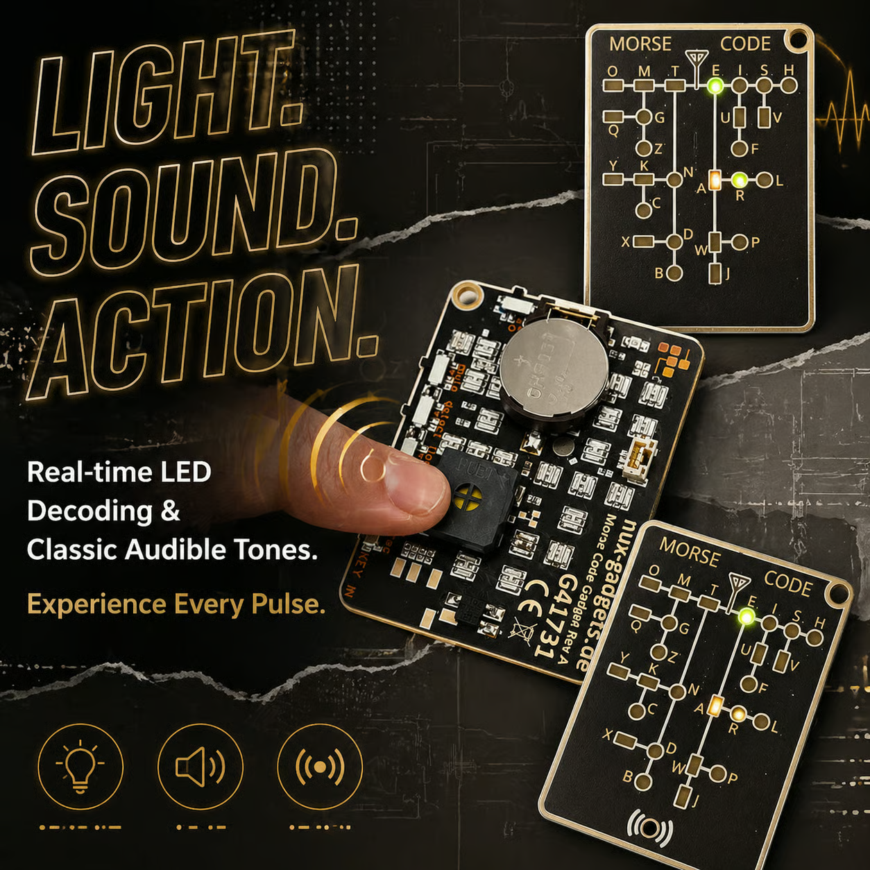 Interactive Morse Code Trainer Card — Learn Faster with LED & Sound Feedback
