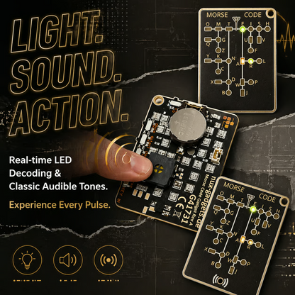 Interactive Morse Code Trainer Card — Learn Faster with LED & Sound Feedback