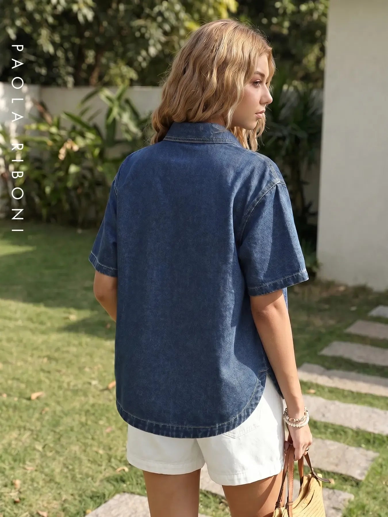 Summer Breeze Minimalist Denim Shirt Jacket – Lightweight & Breathable Short Sleeve
