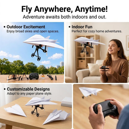 Rc Paper Airplane Motor Kit DIY Model Airplanes Launcher Construction Set