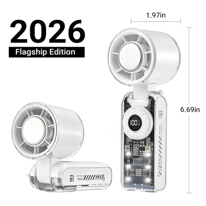 ❄️ 100-Speed Ice-Cooling Fan – 4-in-1 Portable Neck & Handheld Fan with 36H Battery