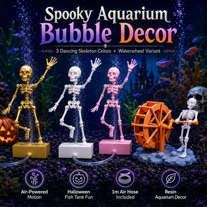 Dancing Skeleton Bubble Aquarium Ornament