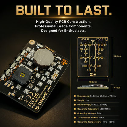 Interactive Morse Code Trainer Card — Learn Faster with LED & Sound Feedback